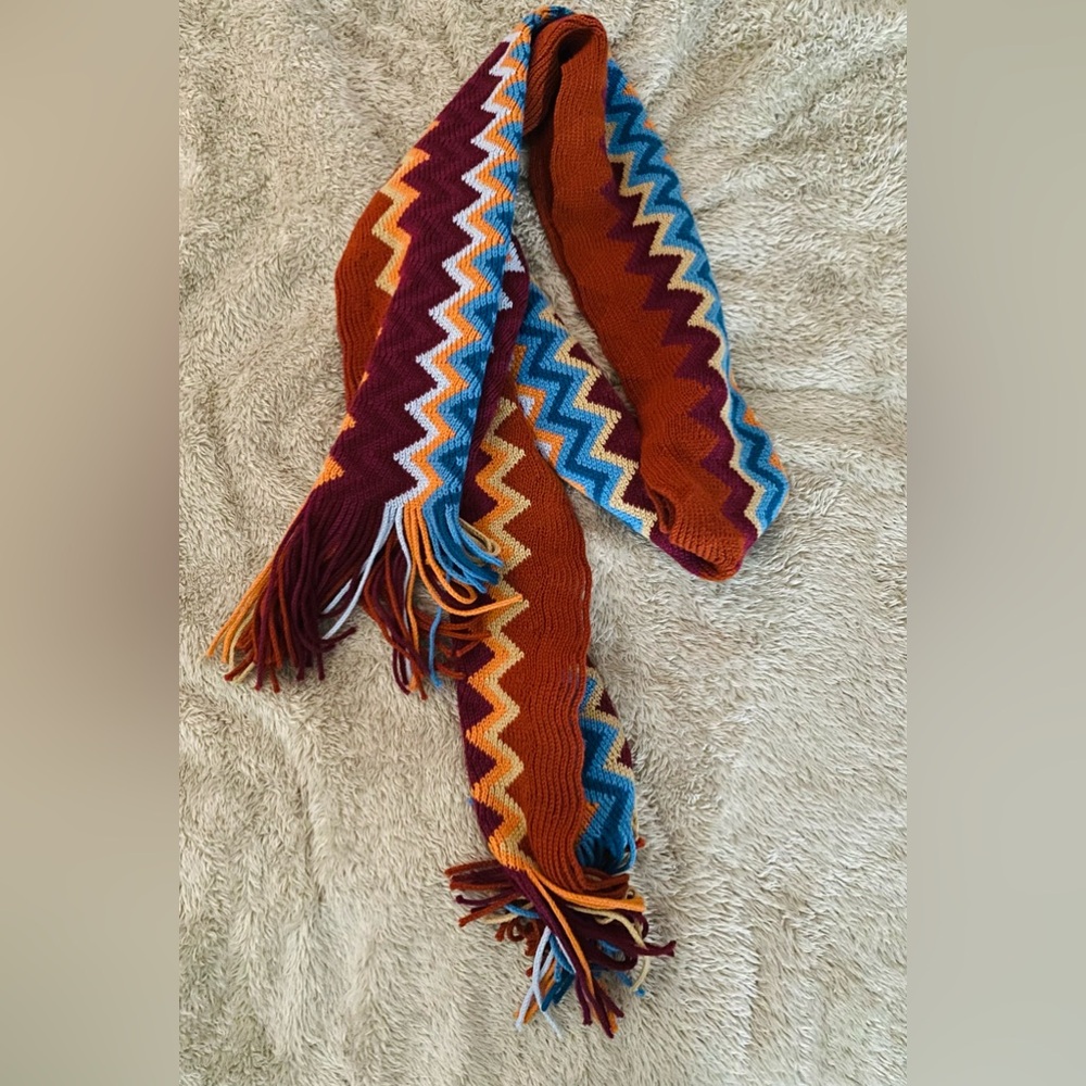 Missoni inspired zigzag scarf